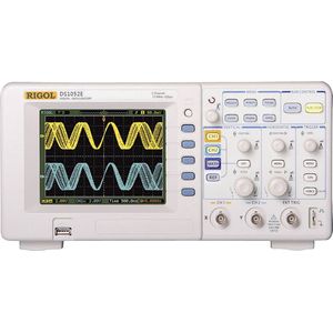 Rigol DS1052E Digitale Oscilloscoop 50 MHz 2-kanaals 500 MSa/S 512 Kpts 8 Bit Digitaal Geheugen (DSO) 1 Stuk(s)