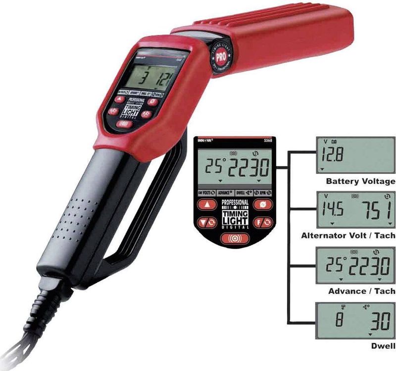 BGS Stroboscoop - Laag verbruik - Felle xenon lamp - Rood