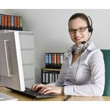 Basetech - KJ-97 - Headset - Zwart - Bedraad - 1,9 Meter Kabellengte