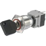 TRU COMPONENTS LAS1-BGQ-11Y/23 Sleutelschakelaar 250 V/AC 5 A 1x uit/(aan) 1 x 60 ° IP40 1 stuk(s)