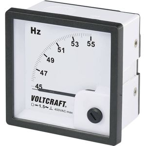VOLTCRAFT AM-72X72/50HZ Analog-Einbaumessgerät AM-72X72/50HZ 45 - 55 Hz Drehspule, 380 - 400 V/AC (AM-72X72/50HZ)