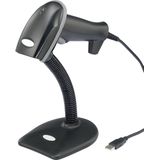 Renkforce LS6300E USB-Kit Barcodescanner Kabel 1D Laser Zwart Handmatig USB