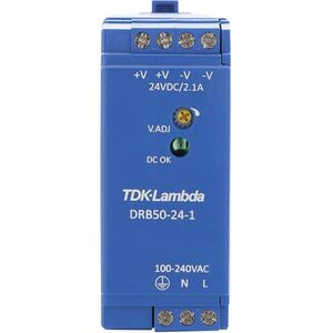 TDK-Lambda DRB50-24-1 DIN-rail netvoeding 24 V/DC 2.1 A 50.4 W Aantal uitgangen:1 x Inhoud 1 stuk(s)