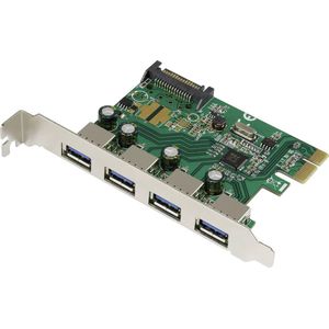 Renkforce 4 poorten USB 3.2 Gen 1-controllerkaart USB-A PCIe