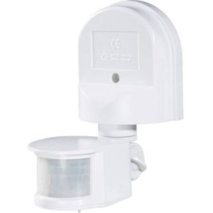 Renkforce 1296294 PIR-bewegingsmelder Wand 180 ° Relais Wit IP44