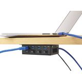 Renkforce USB 3.2 Gen 1 Hub - 4 Poorten - Metalen Behuizing - Zwart