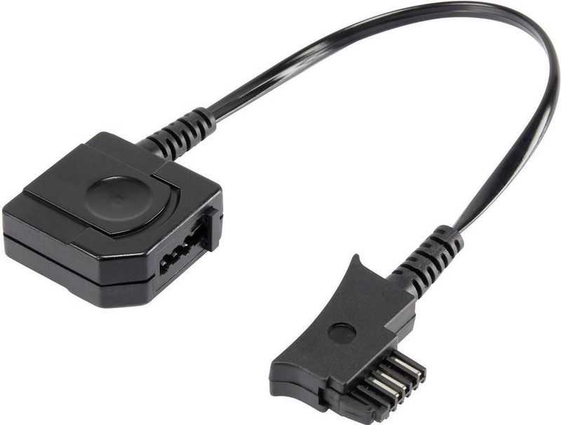 Basetech - Telefoonadapter - Zwart - 10.00 cm - TSS-stekker naar TAE-N/F