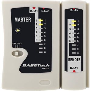 Basetech BT-100 BT-100 Kabeltester Geschikt Voor RJ-4 - RJ-11