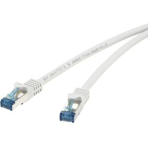Renkforce RF-4145286 RJ45 Netwerkkabel, patchkabel CAT 6A S/FTP 3.00 m Grijs Snagless, Vlambestendig 1 stuk(s)