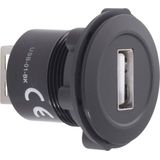 Tru Components - USB-01-BK USB-Einbaubuchse 2.0 Buchse, Einbau USB-Buchse Typ a auf USB-Buchse Typ a i