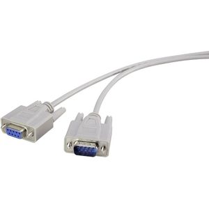 Renkforce - Seriell Verlängerungskabel [1x D-SUB-Stecker 9pol. - 1x D-SUB-Buchse 9pol.] 3.00 m Beige