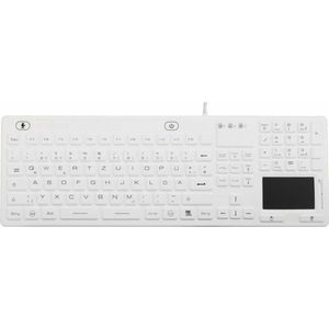 Renkforce - iM-IKB110-WH - Toetsenbord - Wit - Bedraad, Waterdicht, Afwasbaar, Geïntegreerd Touchpad