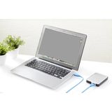 Renkforce - USB 3.2 Gen 1 Aansluitkabel - 30 cm - Blauw - Vergulde Steekcontacten