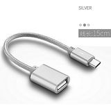 Renkforce - USB 3.2 Gen1 - USB-Kabel - Zwart - 0.15 m - Met OTG-functie, Verguld