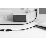 Renkforce - USB 3.2 Gen1 - USB-Kabel - Zwart - 0.15 m - Met OTG-functie, Verguld