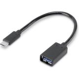 Renkforce - USB 3.2 Gen1 - USB-Kabel - Zwart - 0.15 m - Met OTG-functie, Verguld