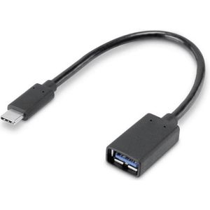 Renkforce - USB 3.2 Gen1 - USB-Kabel - Zwart - 0.15 m - Met OTG-functie, Verguld
