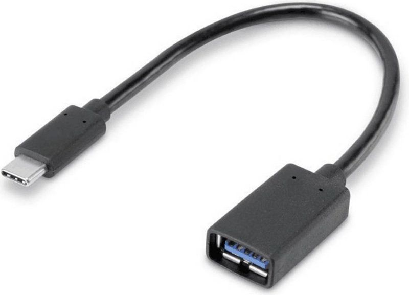 Renkforce - USB 3.2 Gen1 - USB-Kabel - Zwart - 0.15 m - Met OTG-functie, Verguld