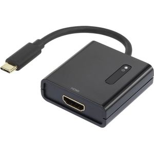 Renkforce RF-4472892 USB / HDMI Adapter [1x USB-C stekker - 1x HDMI-bus] Zwart Vergulde steekcontacten 15.00 cm