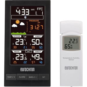 Eurochron EFWS S250 Draadloos weerstation Verwachting voor 12 tot 24 uur Aantal sensoren max.: 1