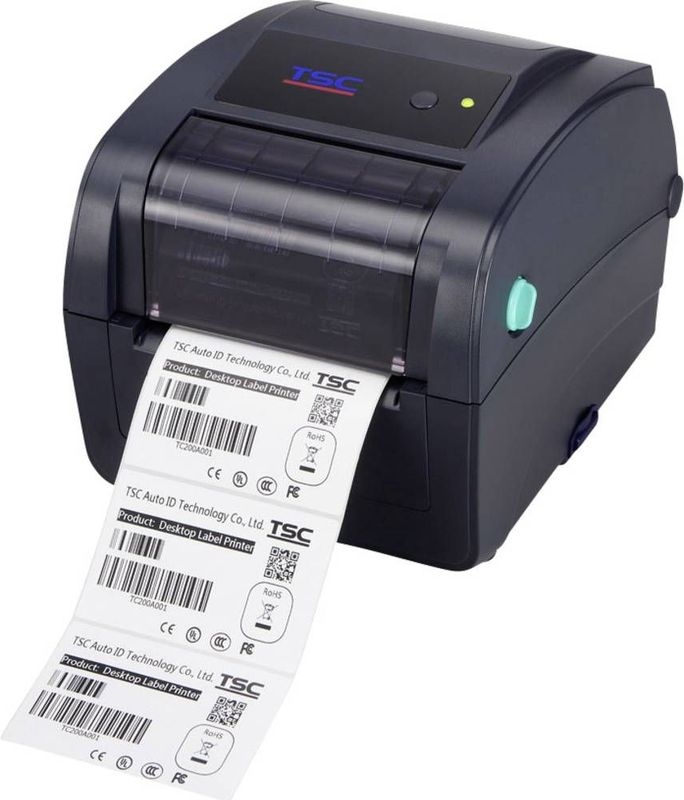 TSC - TC200 - Labelprinter - Zwart - 203 dpi, Max. Labelbreedte 108 mm, USB, RS 232