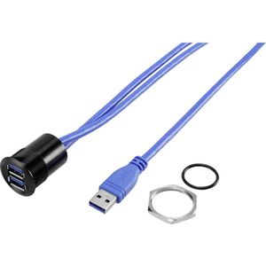 Tru Components - USB-22-BK usb a Einbaubuchse 3.0 2x usb 3.0 Buchse a auf 2x usb 3.0 Stecker a Inhalt