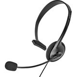 Renkforce On Ear headset Telefoon Kabel Mono Zwart Volumeregeling, Microfoon uitschakelbaar (mute)