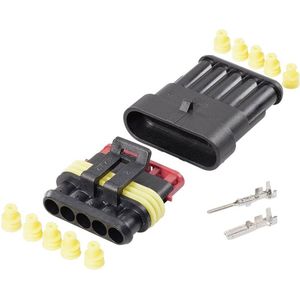 TE Connectivity 30S006 Superseal set AMP-Superseal 1.5mm Series Totaal aantal polen 5 Rastermaat: 6 mm 1 set(s)