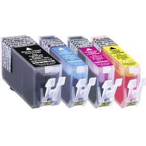 Basetech Inktcartridge vervangt Canon PGI-520PGBK, CLI-521C, CLI-521M, CLI-521Y Compatibel Combipack Zwart, Cyaan, Mage