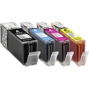 Basetech Inktcartridge vervangt Canon PGI-550PGBK XL, CLI-551C XL, CLI-551M XL, CLI551Y XL Compatibel Combipack Zwart, Cyaan, Magenta, Geel BTC89 1518,0050-126