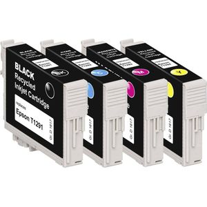 Basetech Inktcartridge vervangt Epson T1295, T1291, T1292, T1293, T1294 Compatibel Combipack Zwart, Cyaan, Magenta, Geel BTE125 1617,4050-126