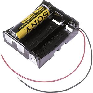 MPD BA3AAW Batteriholder 3 R6 (AA) Kabel (L x B x H) 58 x 48 x 16 mm