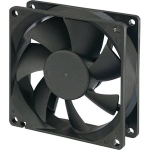 Tru Components Waterdichte axiale ventilator (80 mm, 1 x), PC ventilator, Zwart