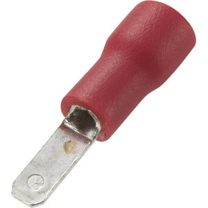 Platte Stekker - Rood - PVC - 2,8 mm x 0,5 mm - 100 Stuks