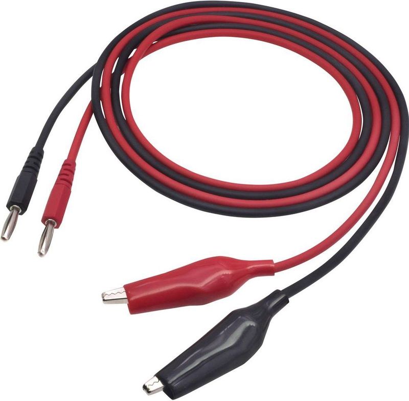 Voltcraft - MSL-100 Messleitung Stecker 4 mm 1.00 m Schwarz, Rot 1 St.