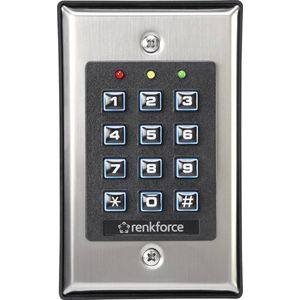 Renkforce 1582597 Codeslot Oppervlakmontage, Inbouw (in muur) Met verlicht toetsenbord