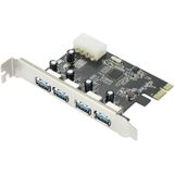 Renkforce - USB 3.2 Gen 1-controllerkaart - 4 Poorten - PCIe - USB-A