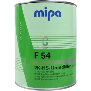 MIPA F54 2K-HS-Grundierfiller - Primer - 4 liter - Donker grijs
