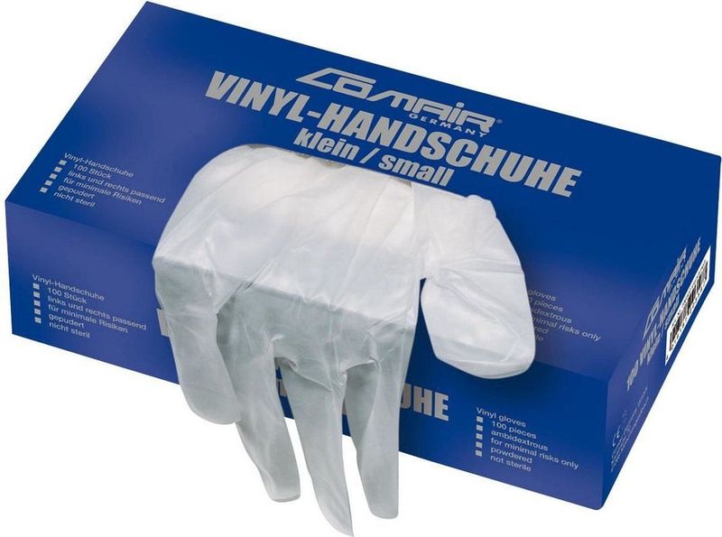 Comair - Vinylhandschoenen Gepoederd 100 Stuks Small