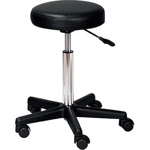 Professionele Werkkruk - In Hoogte Verstelbaar - Gevoerde Zitting - 5 Wielen