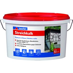 Baufan 100028 krijtkalk, wit, 5 l (1 stuk)