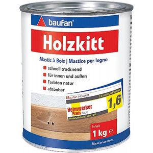 Baufan - Oplosmiddelvrije Houtvuller - 1 kg - Natuurlijk gekleurd - Snel drogend