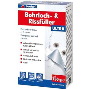 Baufan - Boorgat- en Scheurvuller - Wit - 750 g - Snel Hardende Plamuurmassa