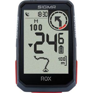 GPS Fietscomputer Sigma ROX GPS HR + CADANS set met overclamp Butler stuurhouder zwart