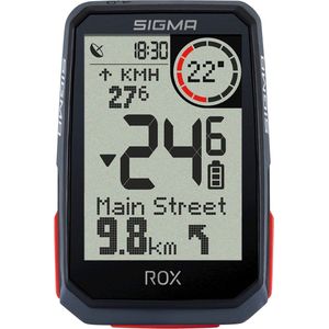 SIGMA SPORT ROX 4.0 Zwart Sensor Set | Fietscomputer draadloos GPS & navigatie incl. snelheids-, hartslag- en trapfrequentiezender | Outdoor GPS-navigatie met hoogtemeter