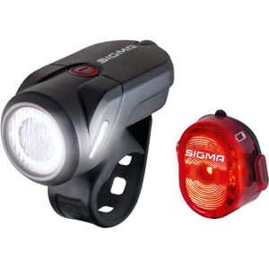 Sigma Aura 35 Fietsverlichtingsset - 35 lux + Nugget II USB achterlicht