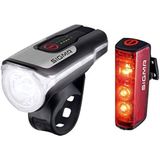Sigma - Fahrradbeleuchtung Set aura 80 fl / Blaze Set led akkubetrieben Schwarz