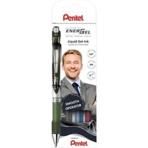 Pentel EnerGel XM BL77 gelpen met drukmechanisme, (4 stuks - op kleur gesorteerd)