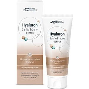 HYALURON Lichaamsverzorging 200 ml, voor een gelijkmatig zacht bruiningseffect zonder krassen, voor een aangenaam huidgevoel, met aangename geur, trekt snel in en is niet vettig.