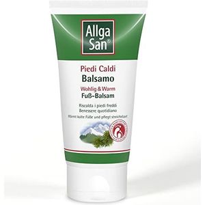 Allga San Warme voetbalsem – warme voetcrème, 75 ml – hydraterend met Mugo-dennenolie, gember en enzyan